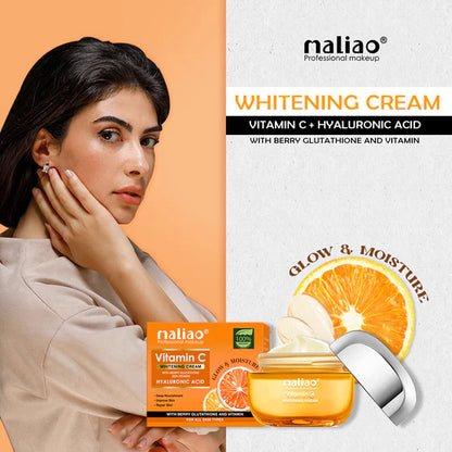 Maliao Whitening Cream with Vitamin C, Berry Glutathione & Hyaluronic Acid