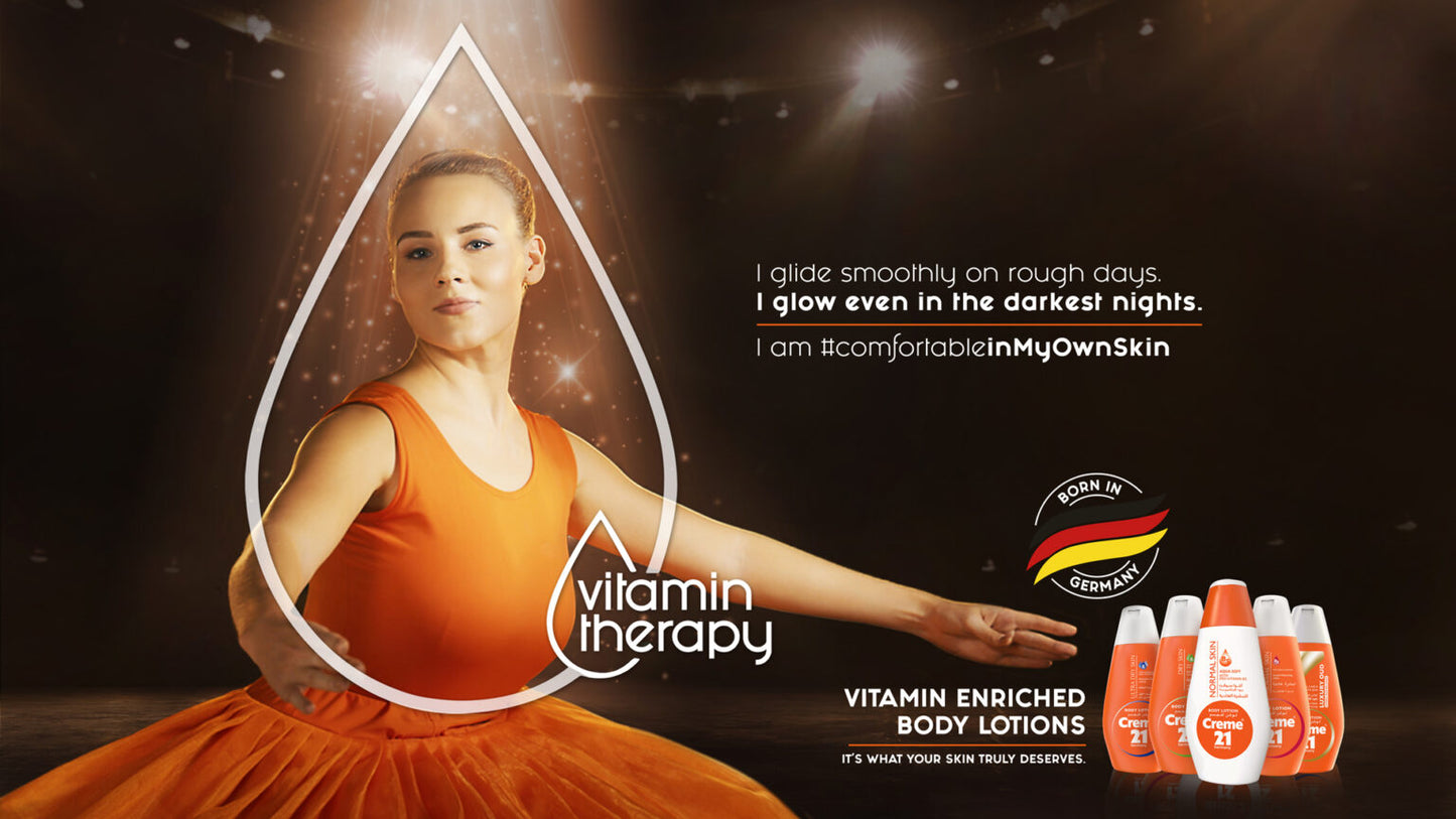 CREME 21 BODY LOTION AQUA SOFT PRO VITAMIN BS 250ML