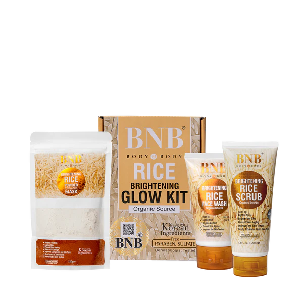 BNB brightening rice glow kit